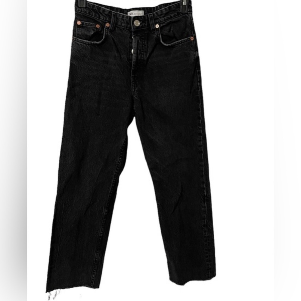 Zara Moms jeans black high waisted